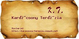 Karácsony Terézia névjegykártya