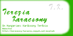 terezia karacsony business card